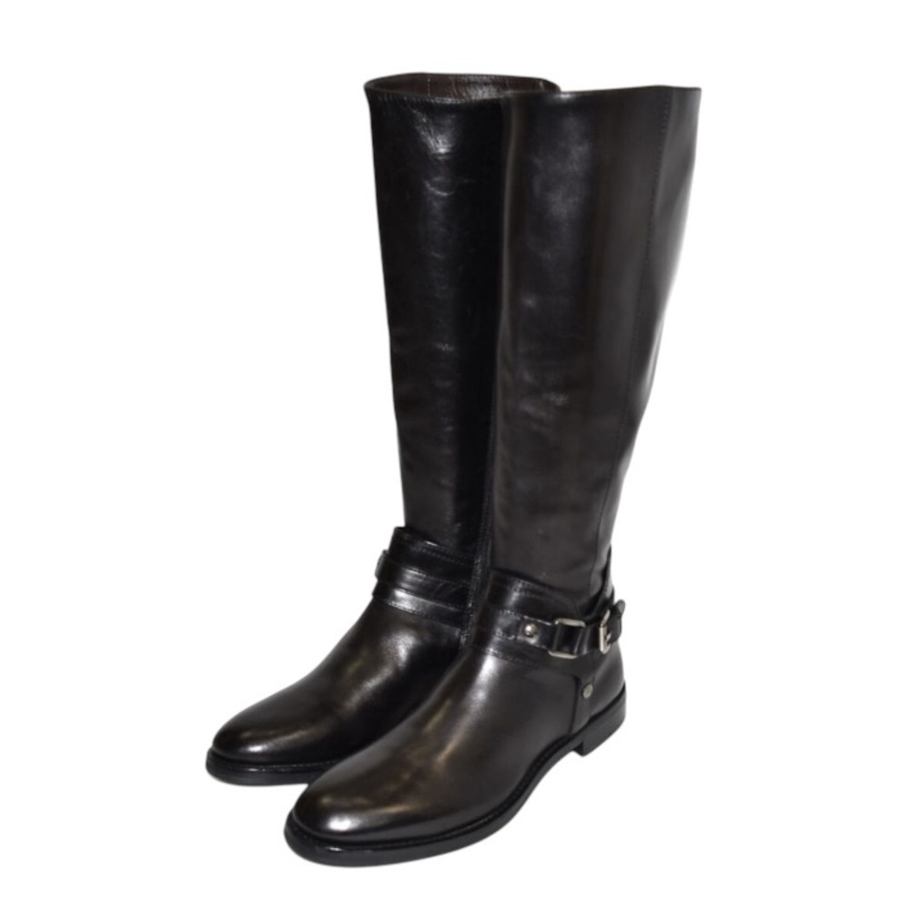 NWOB AGL Attilio Guisti Leombruni Black Leather Riding Boot in Black - Size 37 - Picture 13 of 14